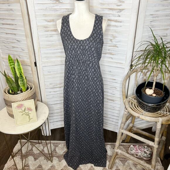 FRESH PRODUCE Women's Geo Print Maxi Dress Back Keyhole Gray Large Outdoor Beach - Picture 10 of 12